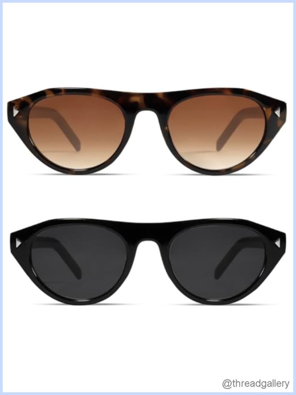 Retro Oval Cat Eye Sunglasses UV400 Protection Lightweight